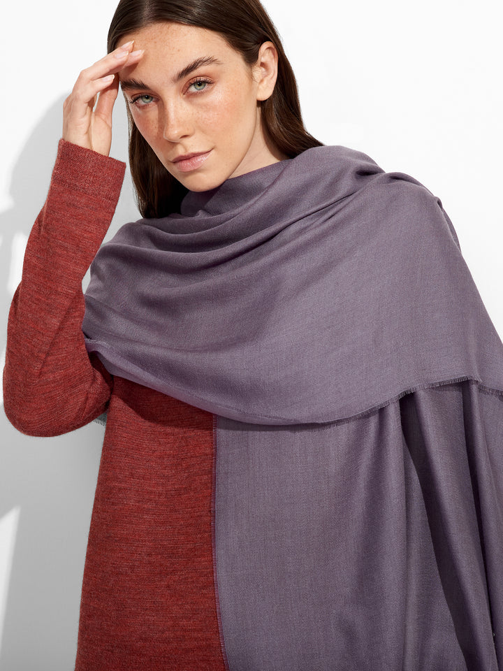Teaberry Shawl Baby Alpaca Color Purple