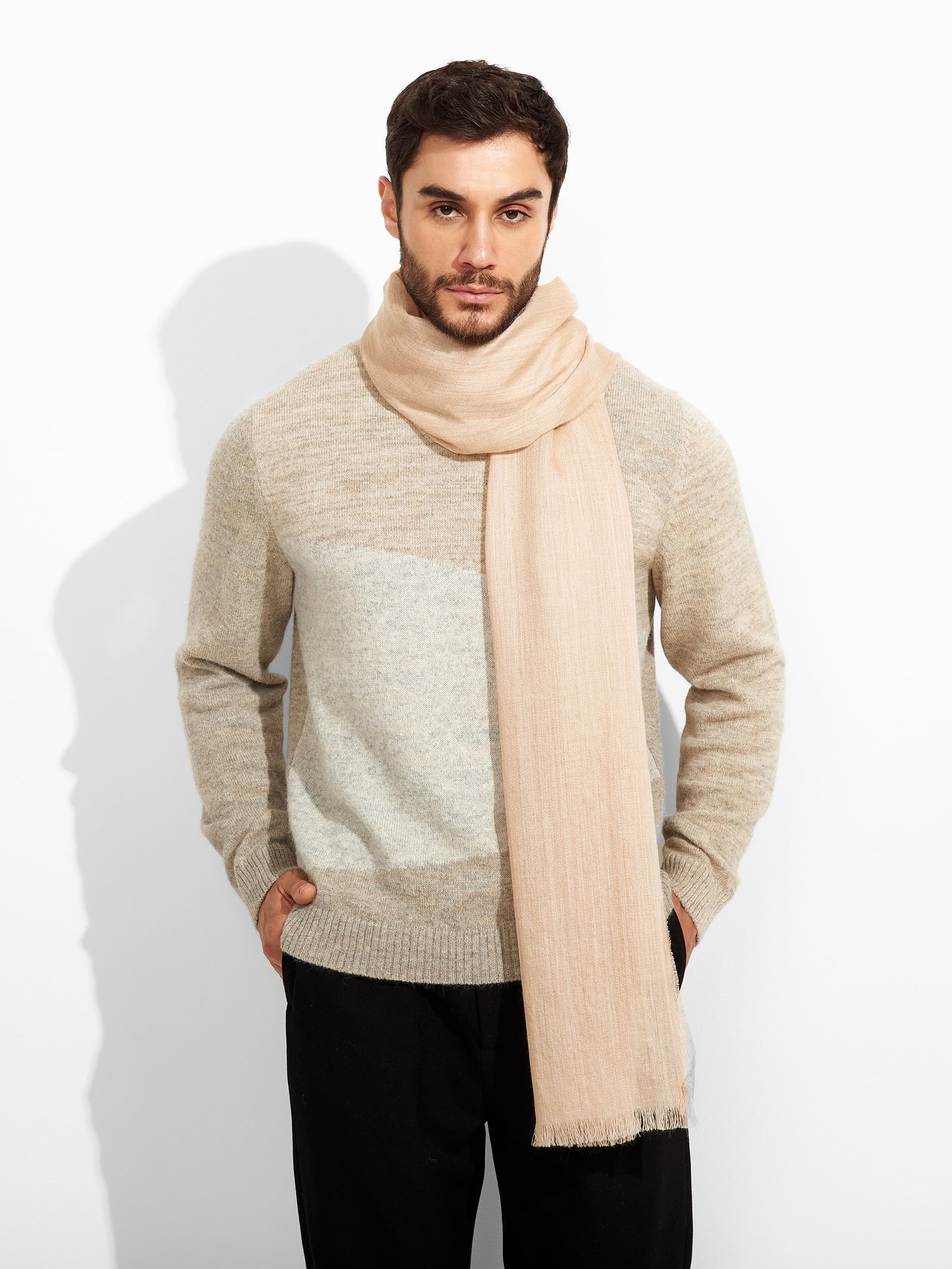 Teaberry B Shawl Baby Alpaca Color Beige