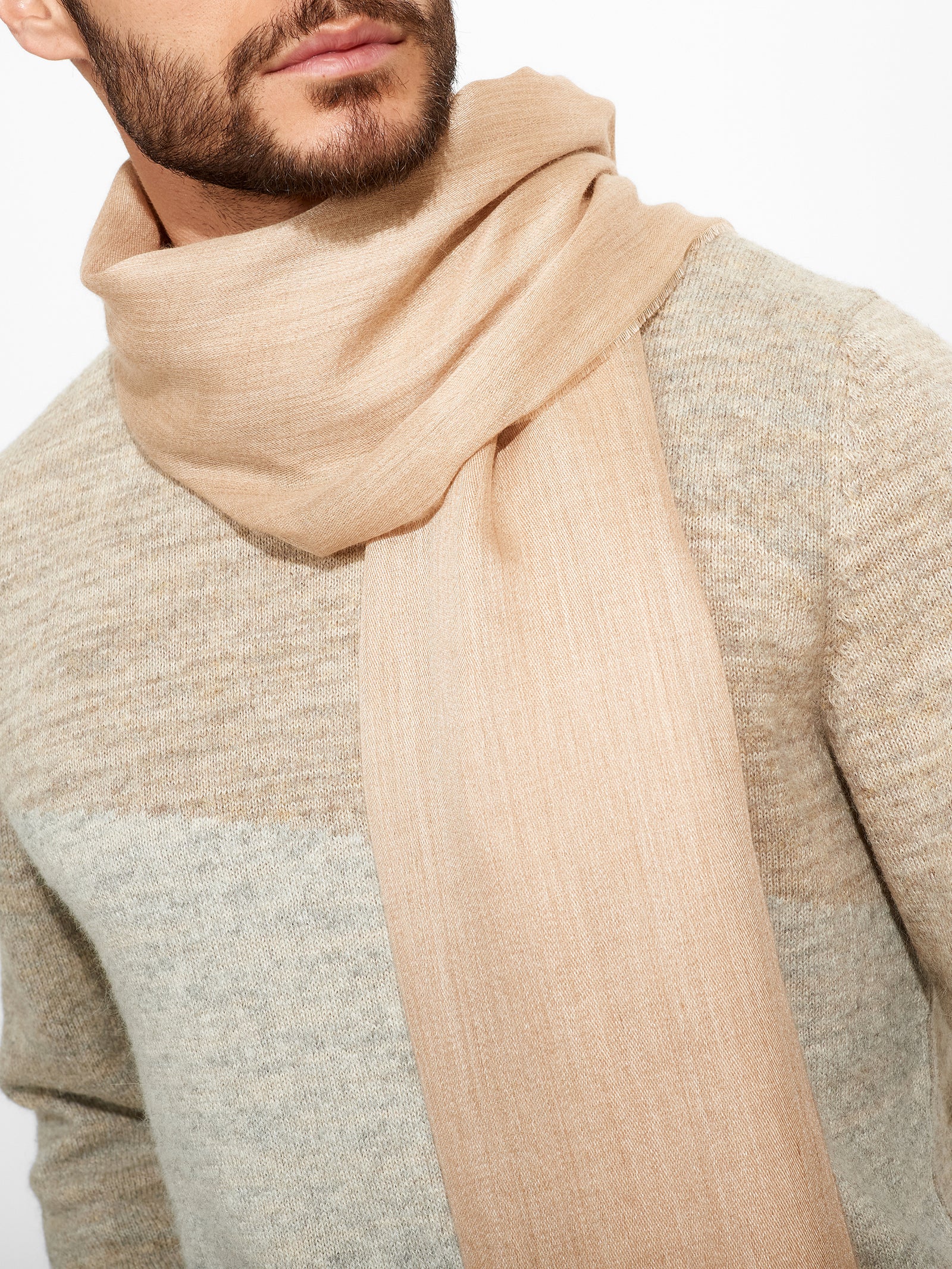 Teaberry B Shawl Baby Alpaca Color Beige
