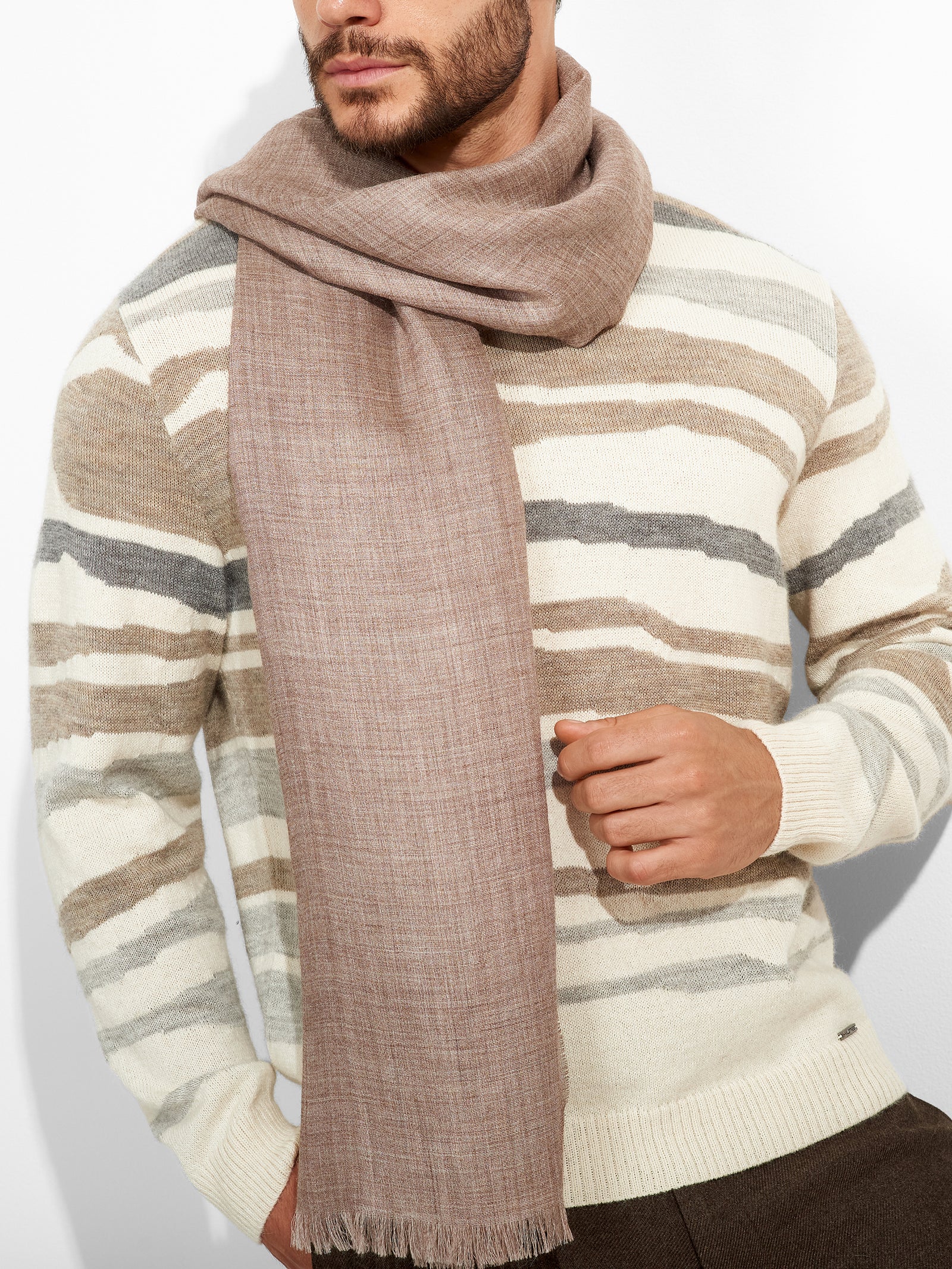 Teaberry B Shawl Baby Alpaca Color Brown