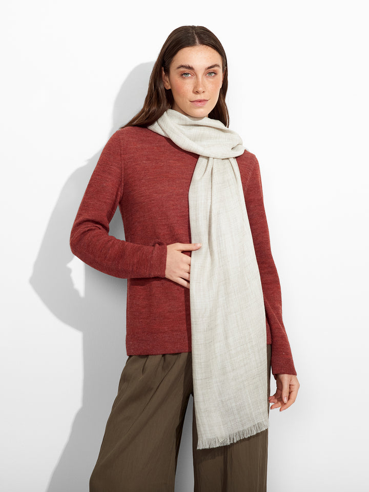 Teaberry B Shawl Baby Alpaca Color Grey