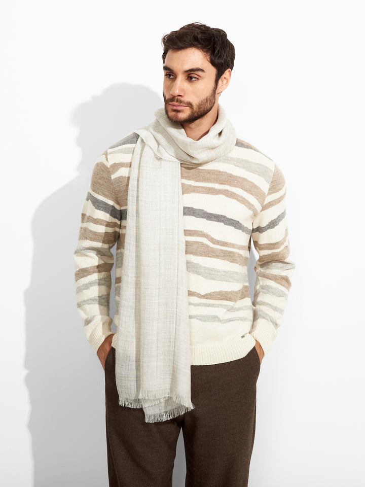 Teaberry B Shawl Baby Alpaca Color Grey
