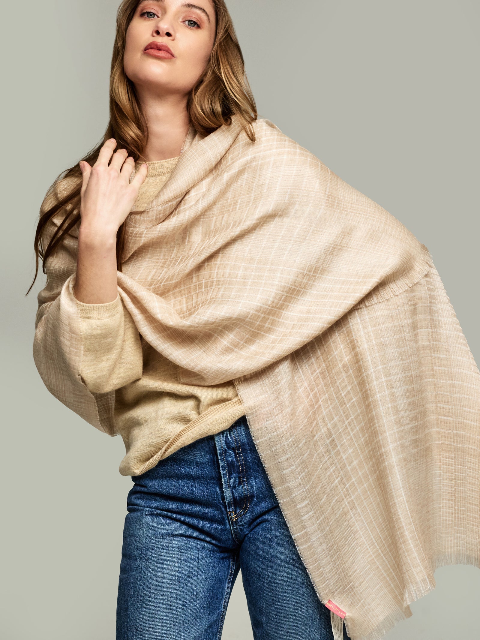 Vermondi Eco Shawl Baby Alpaca Color Beige
