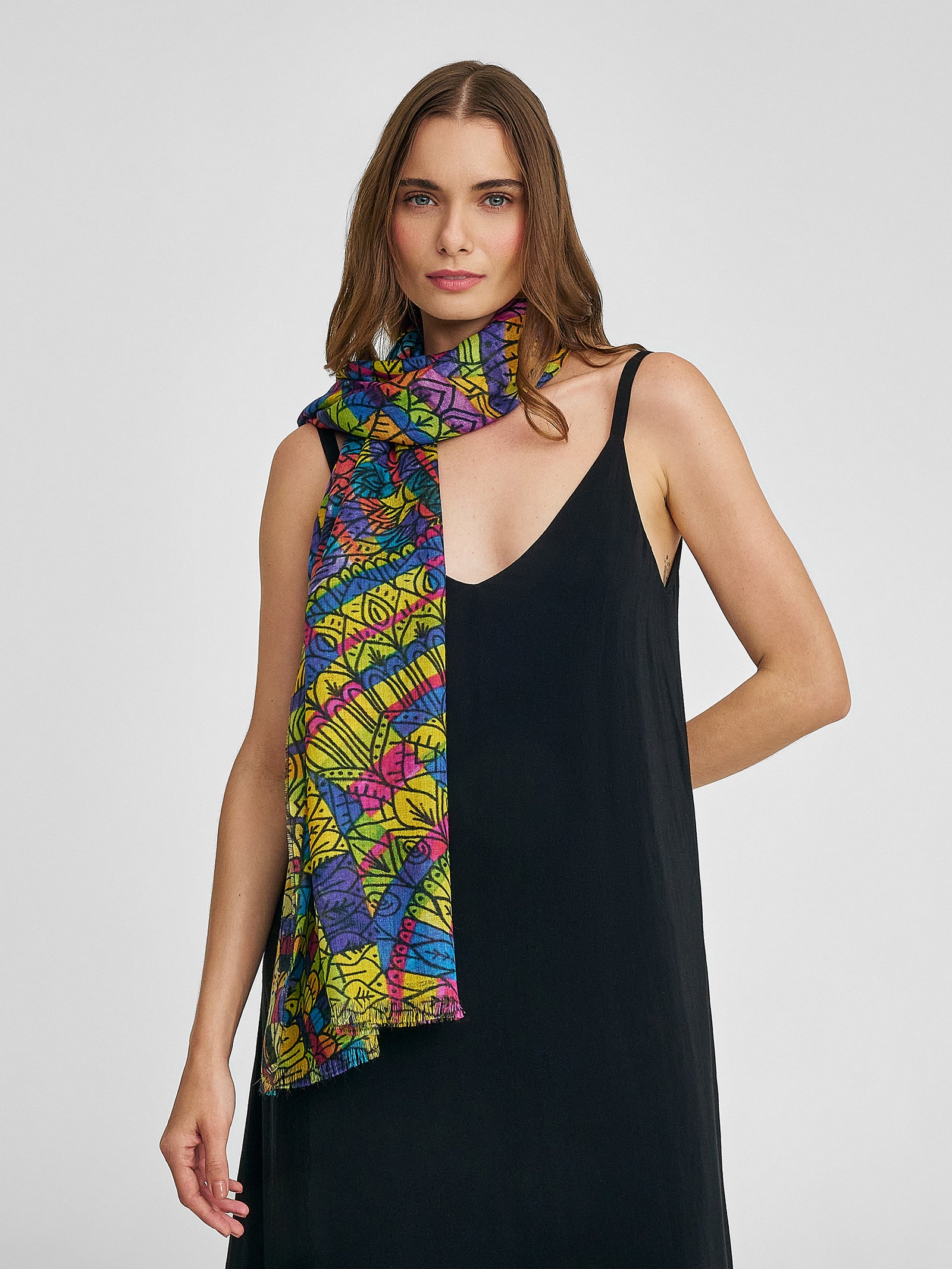 Despertar Shawl Baby Alpaca & Seda Color Multicolor