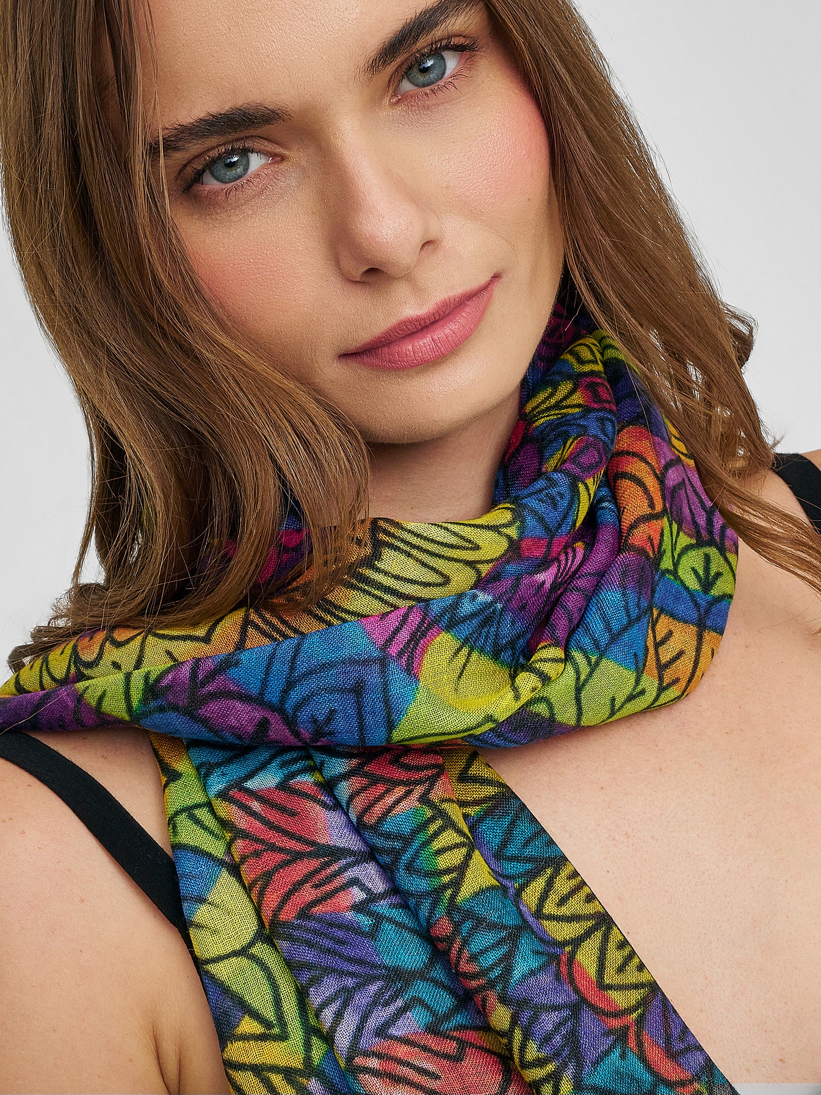 Despertar Shawl Baby Alpaca & Seda Color Multicolor