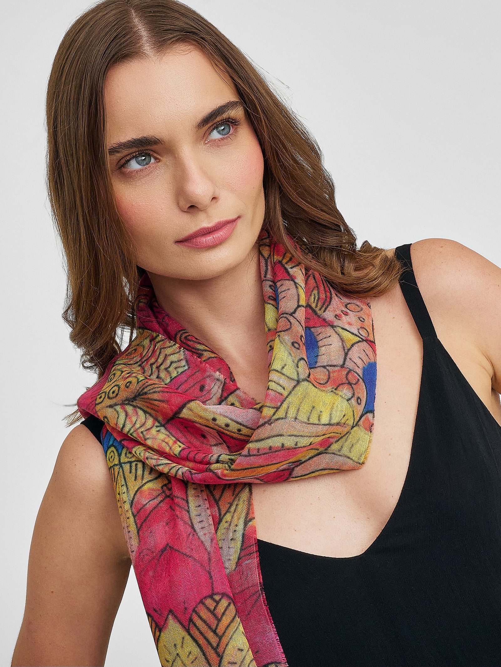 Quiero Escuchar Shawl Baby Alpaca & Silk Color Multicolor