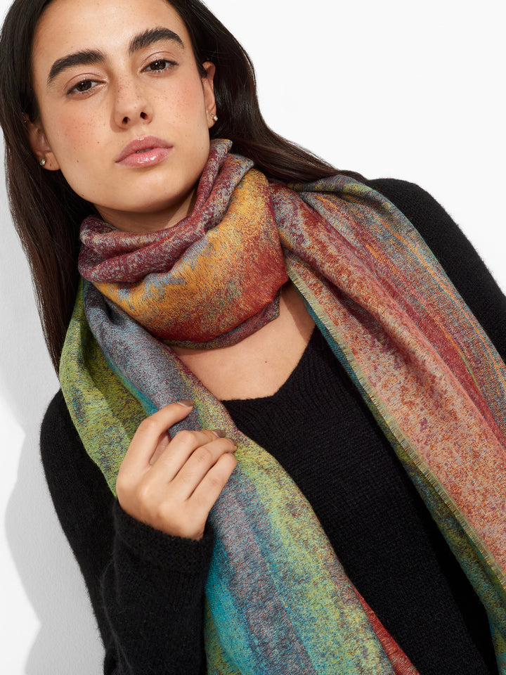 Chal Yellowstone Park de Alpaca Royal y Seda Color Multicolor