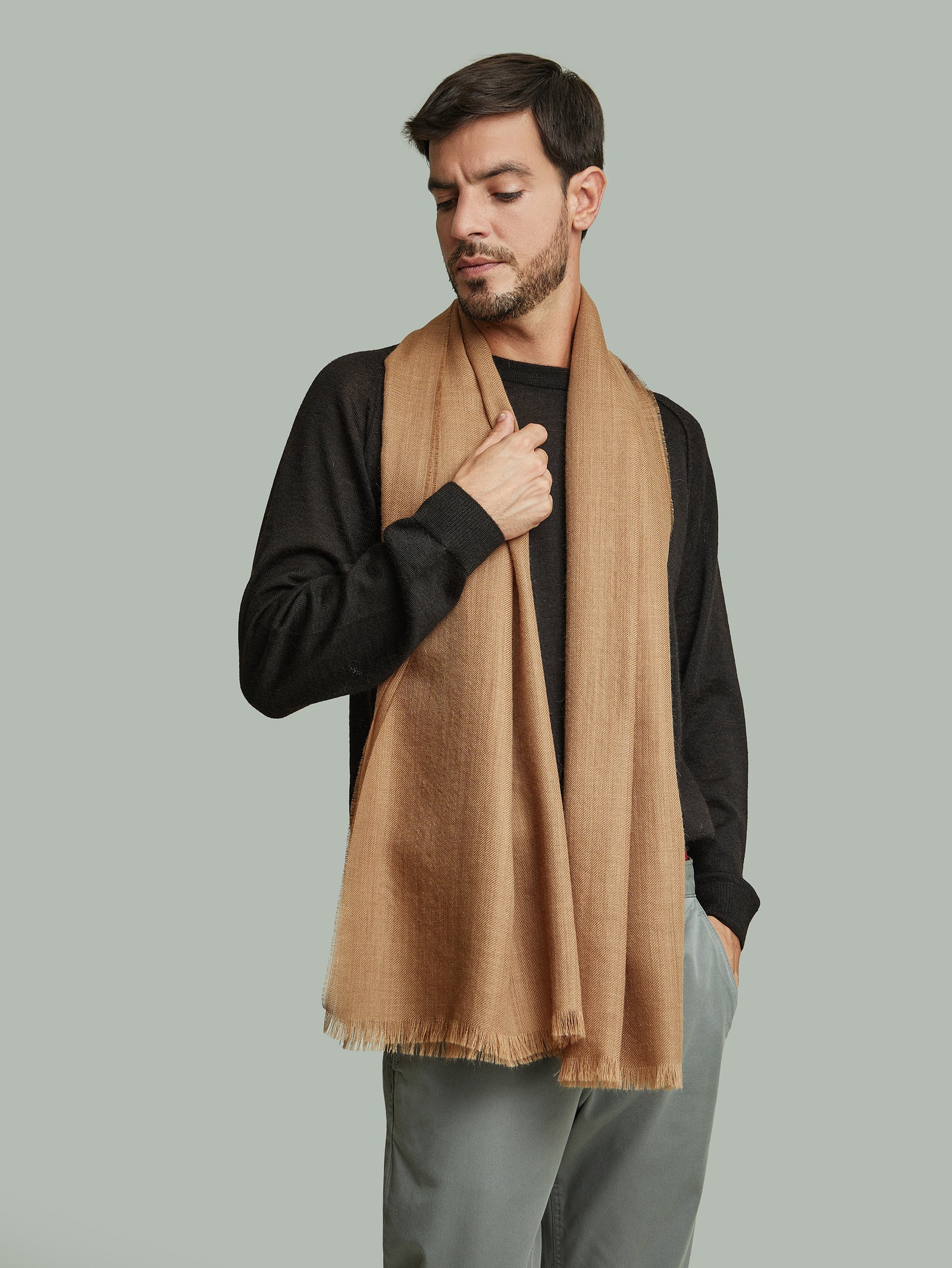 Amareto Shawl Baby Alpaca Color Camel