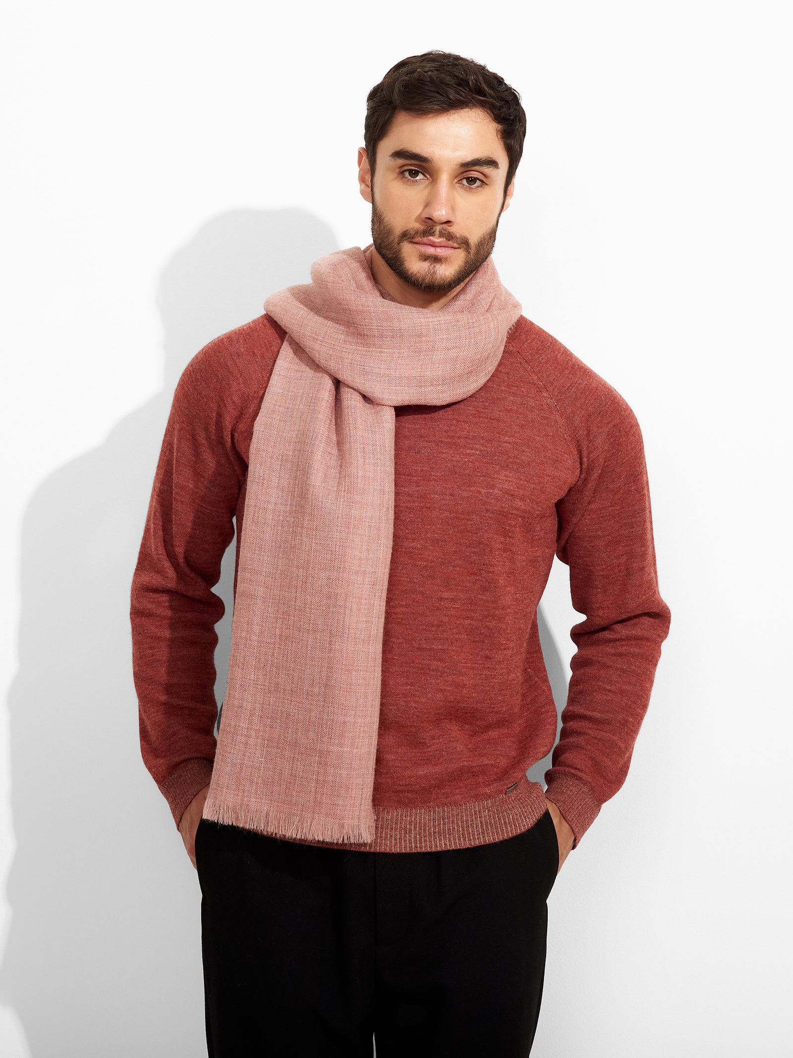 Amareto Shawl Baby Alpaca Color Pink
