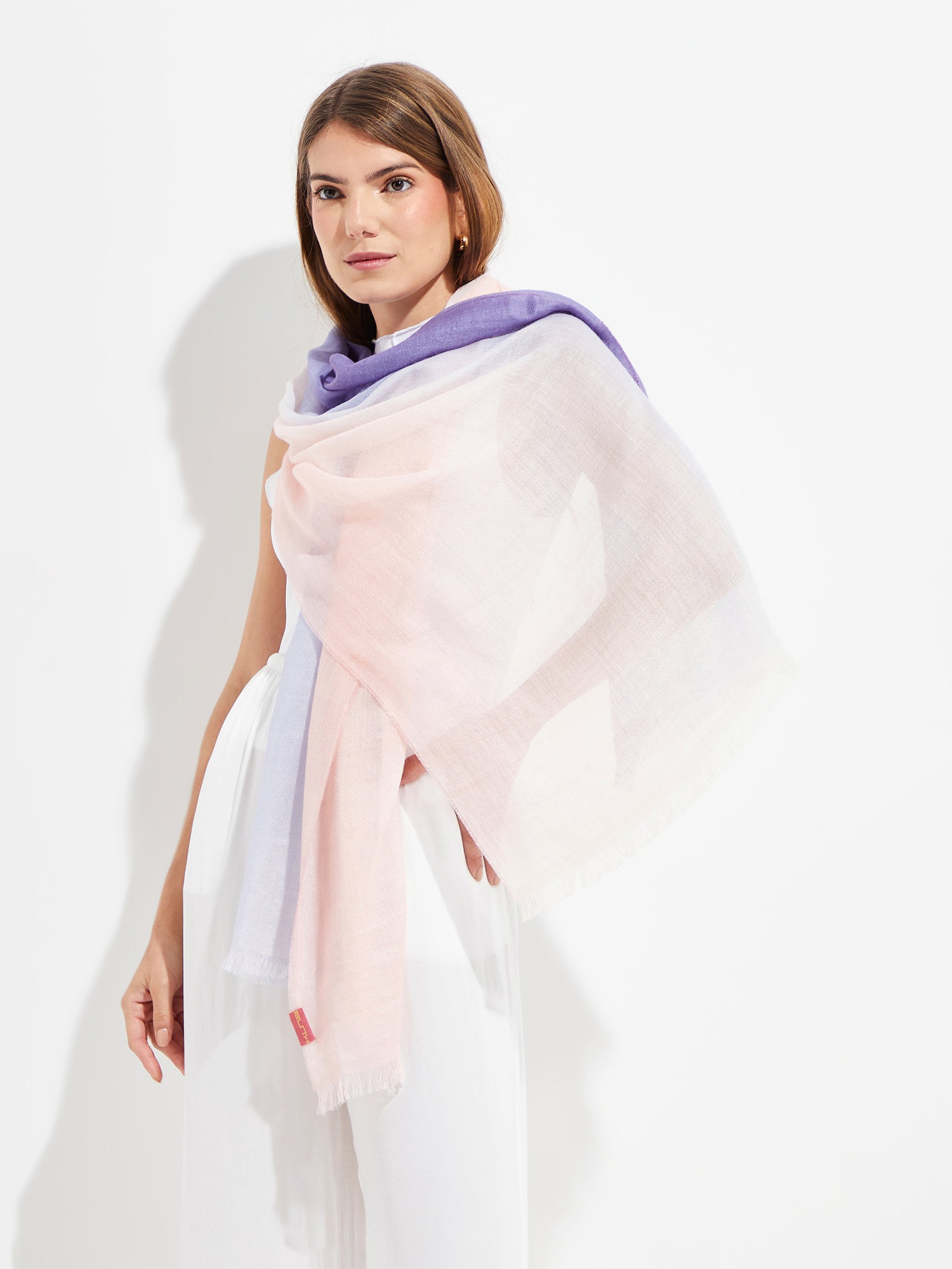 Yacob Shawl Baby Alpaca Color Purple