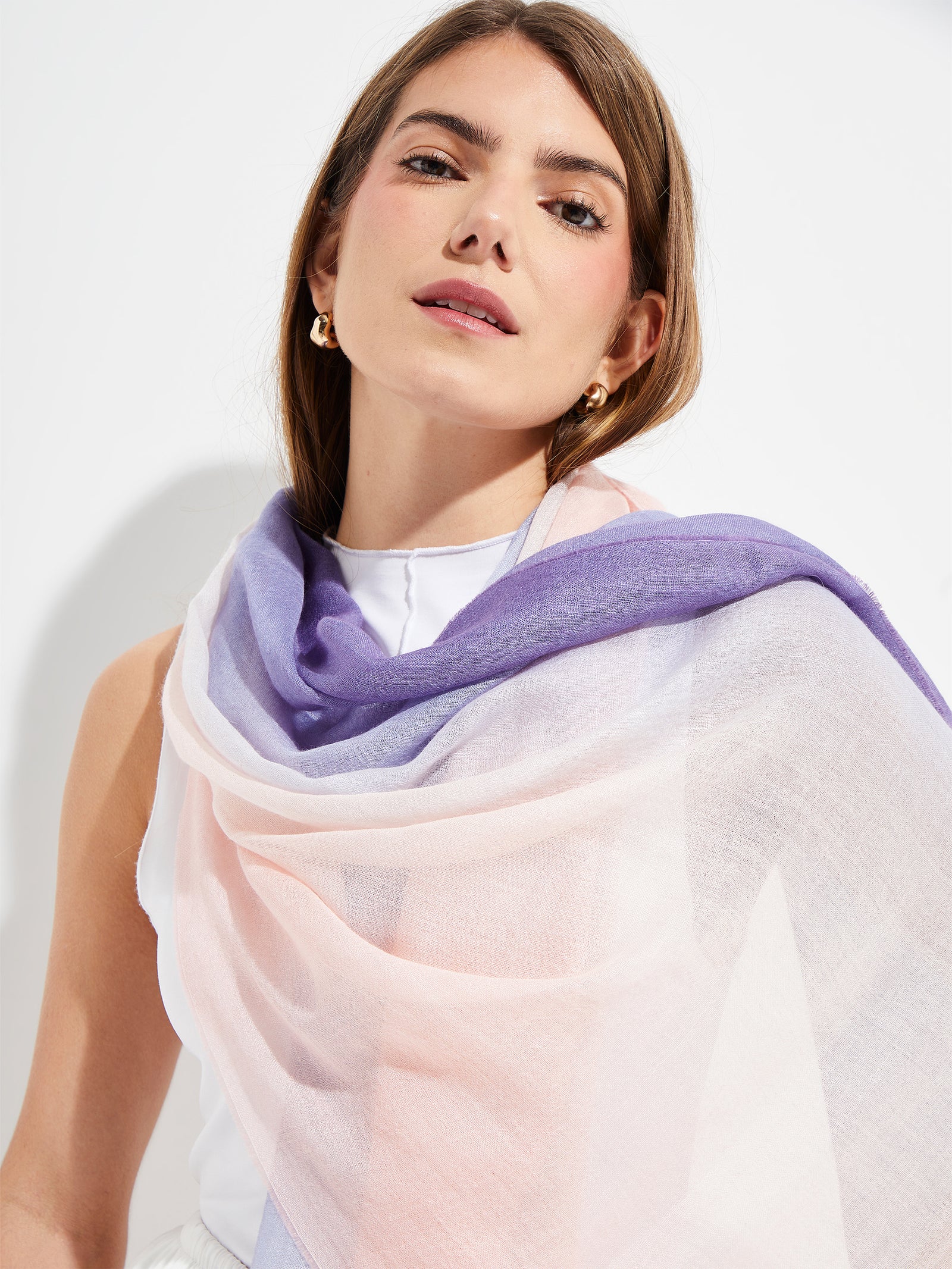 Yacob Shawl Baby Alpaca Color Purple
