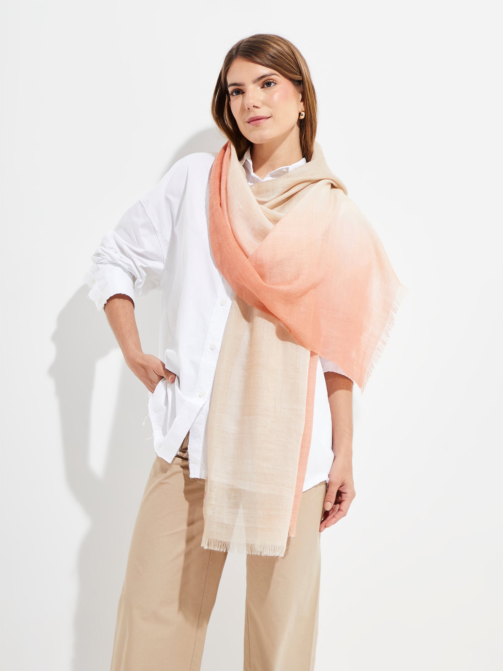 Manta Yacob Shawl Bebé Alpaca Color Naranja