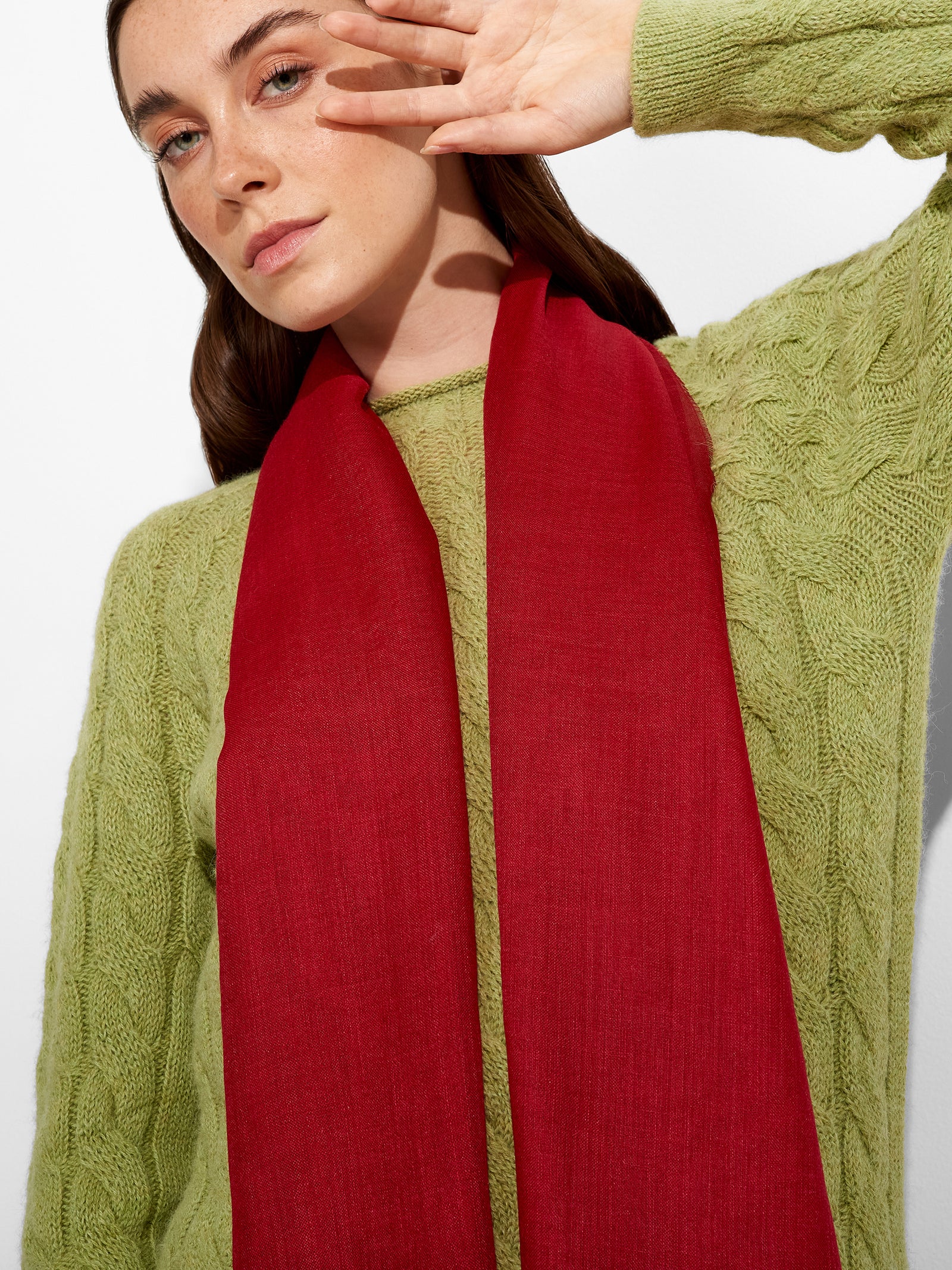 Alondra Shawl Baby Alpaca Color Red