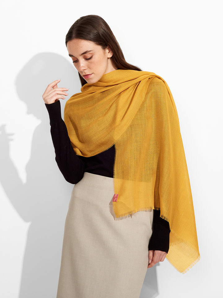 Alondra Shawl Baby Alpaca Color Yellow