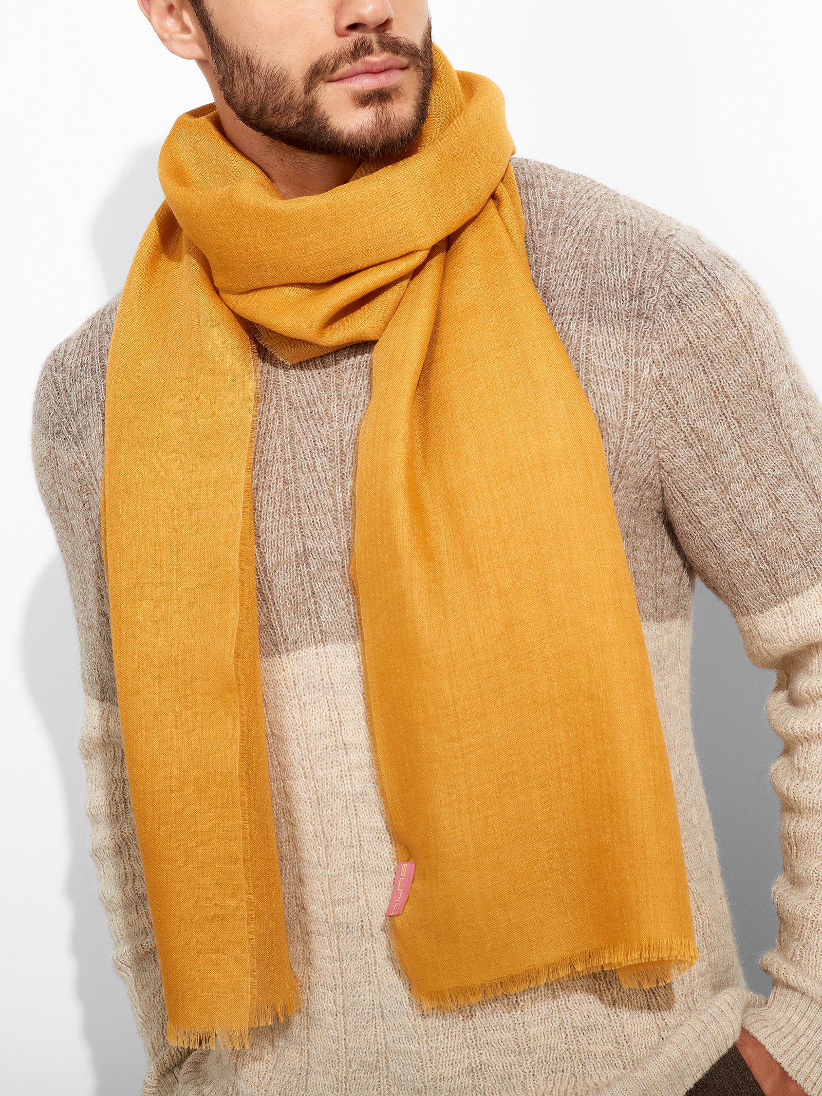 Alondra Chal Bebé Alpaca Color Amarillo