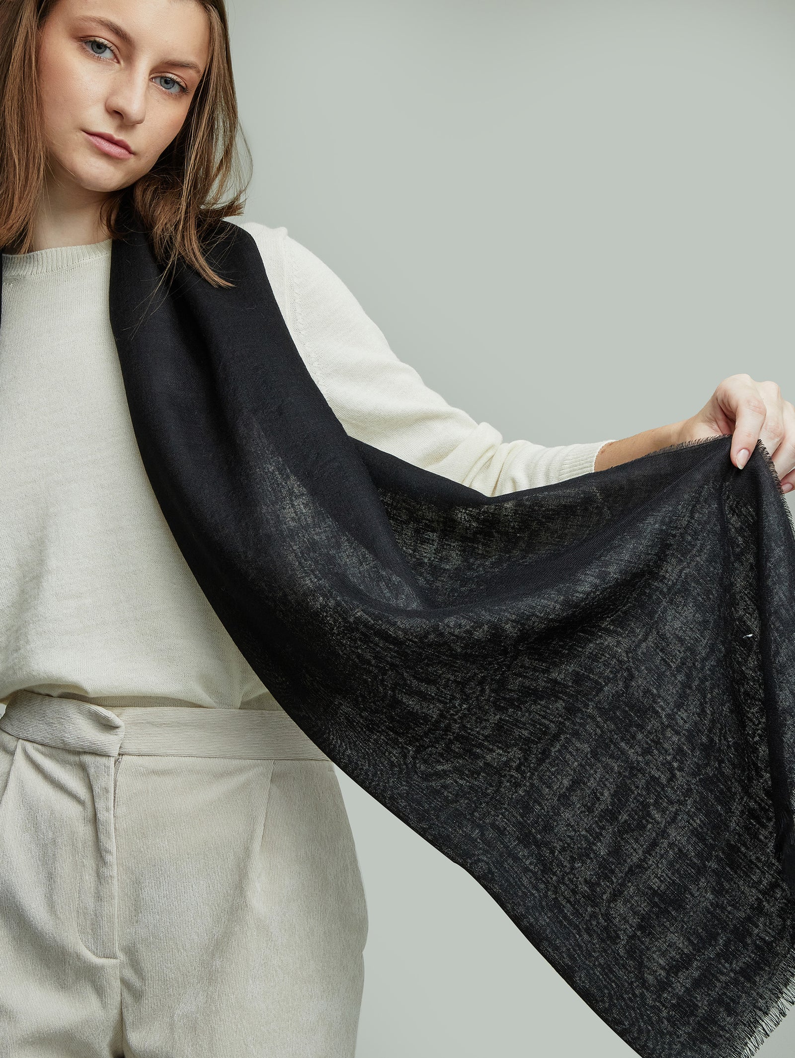 Patito Shawl Baby Alpaca Color Black
