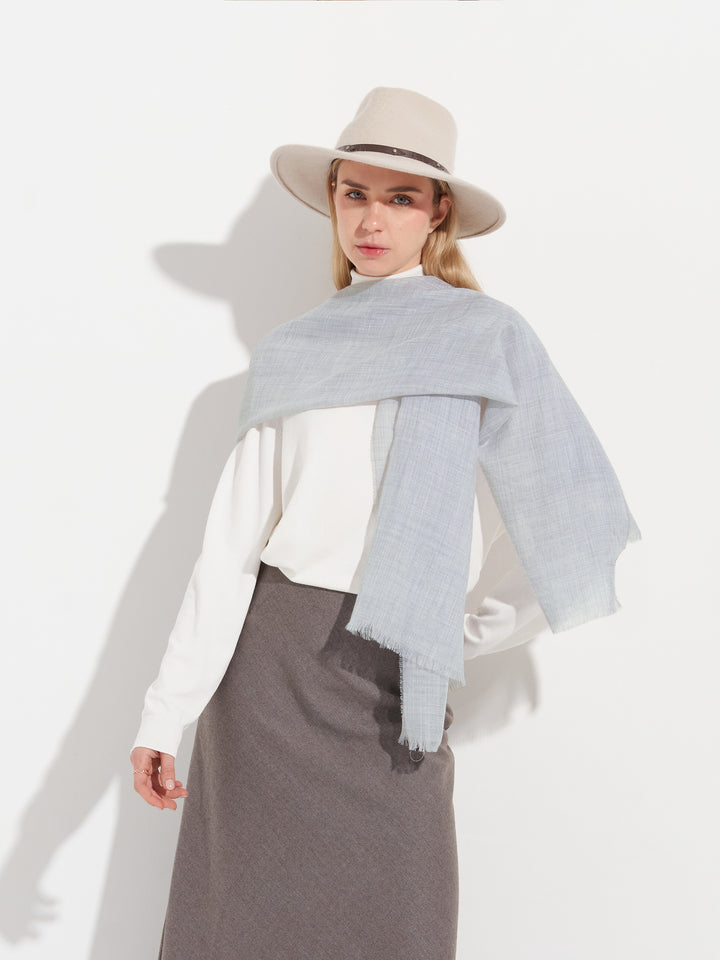 Alondra Shawl Baby Alpaca Color Blue