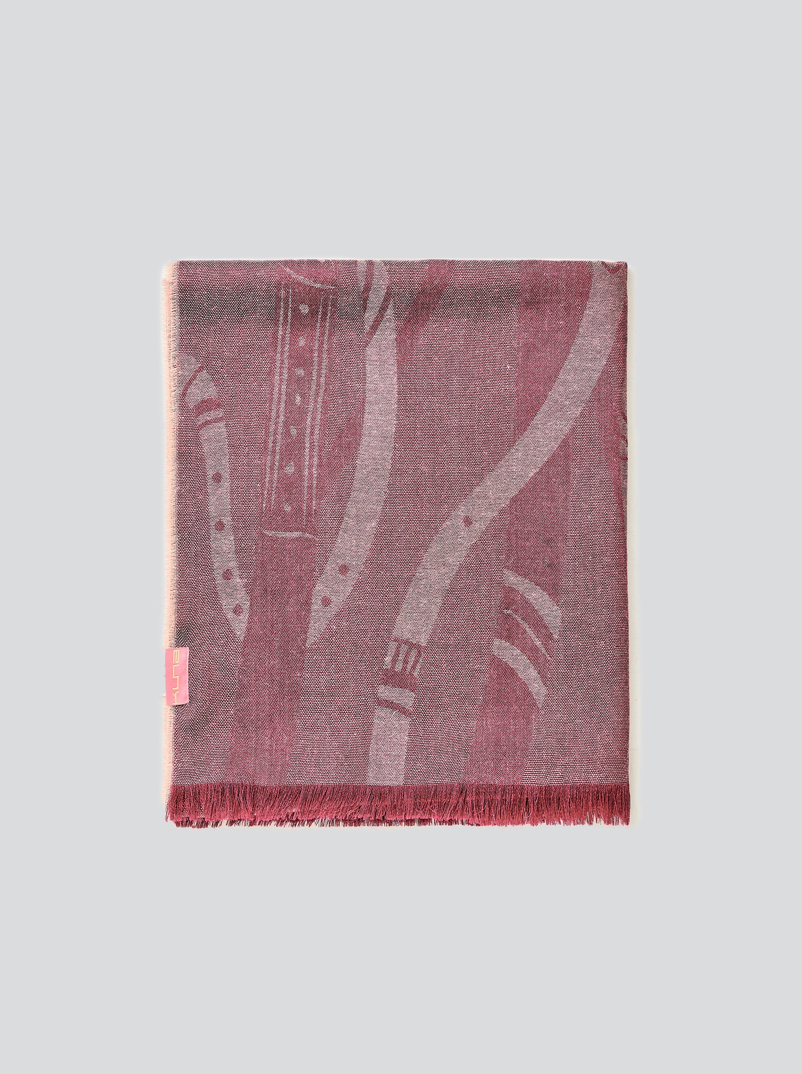 Yulene Shawl Baby Alpaca Color Cherry
