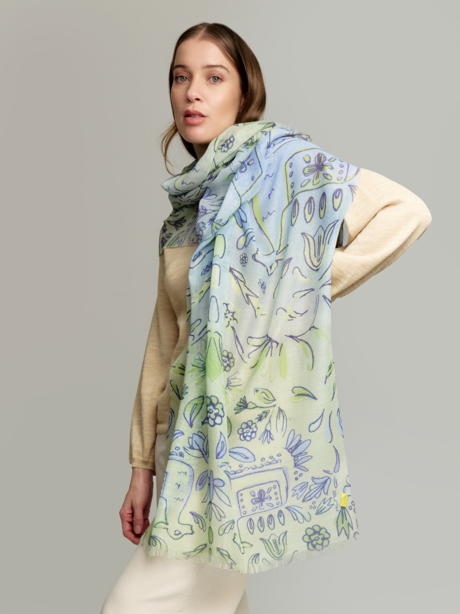 Yovela Shawl Baby Alpaca Color Multicolor