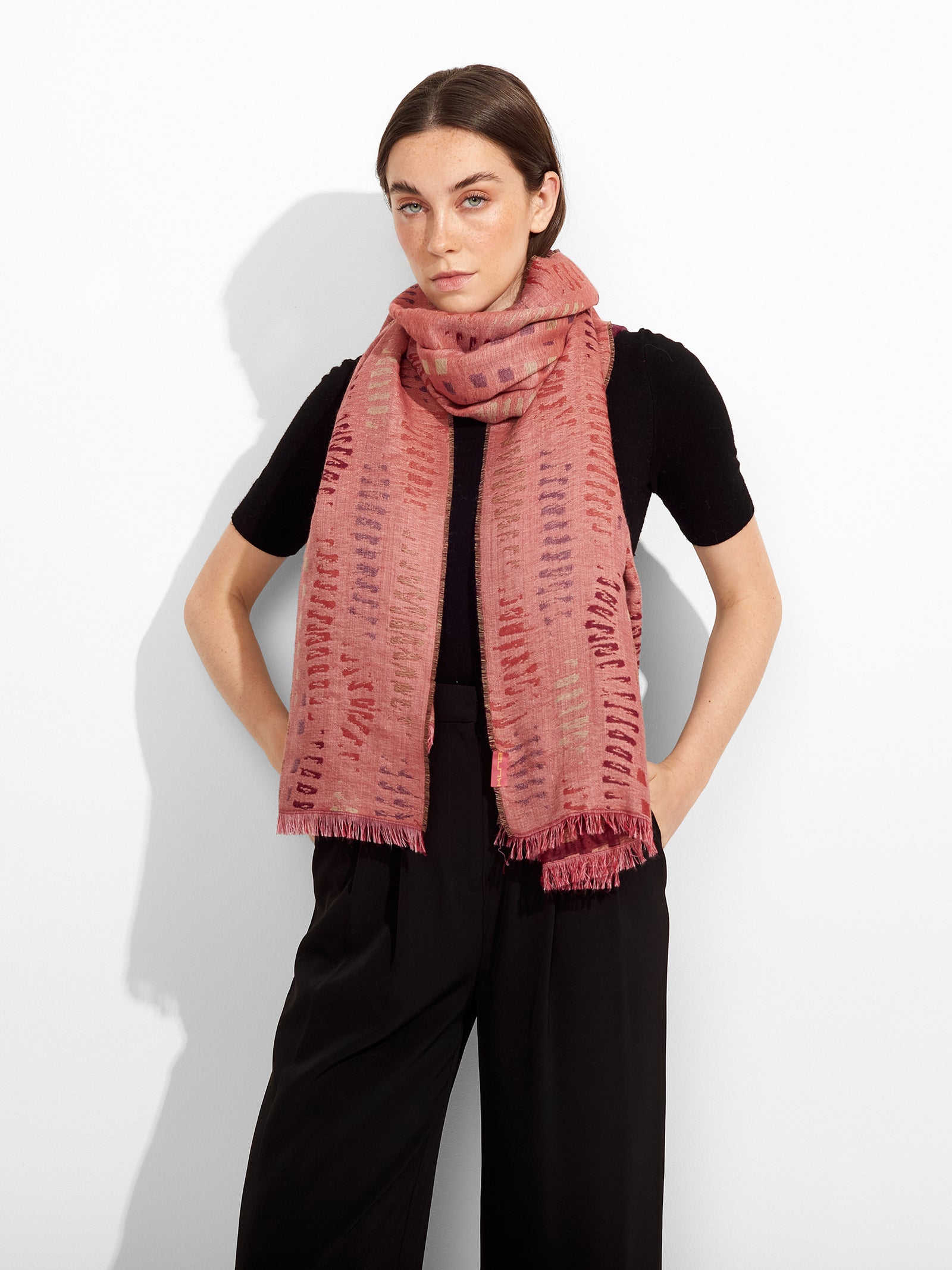 Zane Shawl Bebé Alpaca Color Rosa