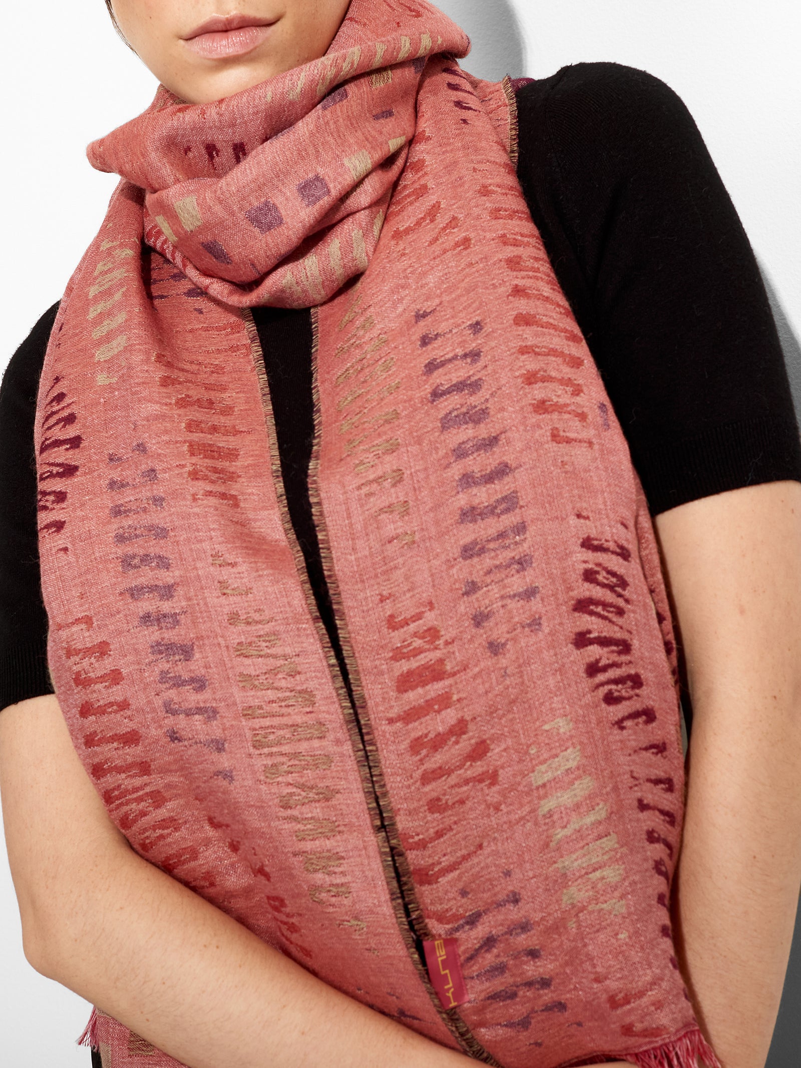 Zane Shawl Bebé Alpaca Color Rosa