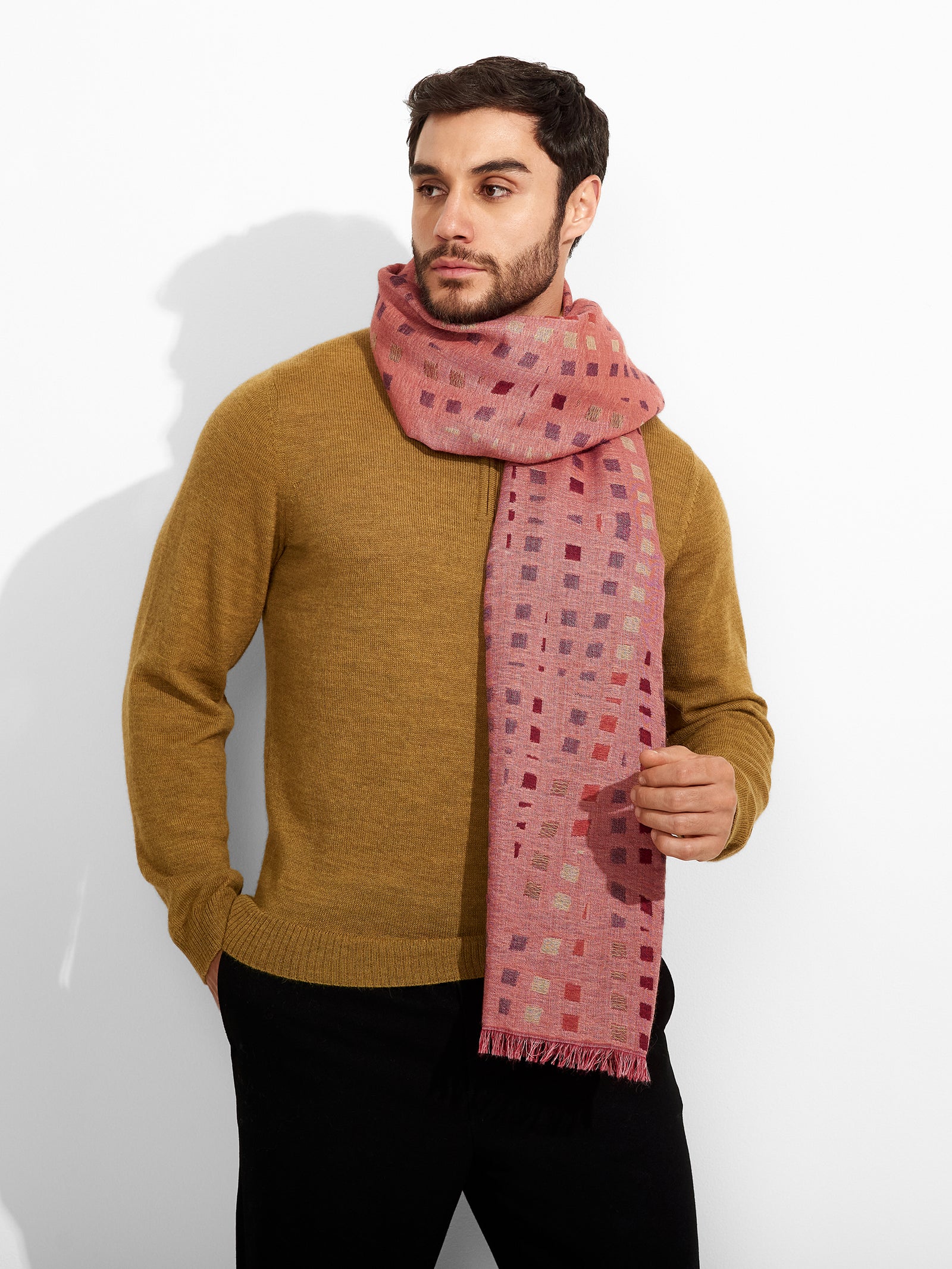 Zane Shawl Bebé Alpaca Color Rosa