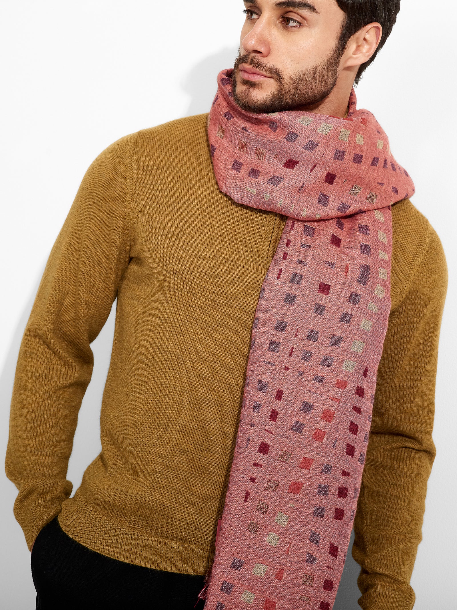 Zane Shawl Bebé Alpaca Color Rosa