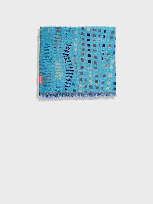 Zane Shawl Baby Alpaca Color Blue