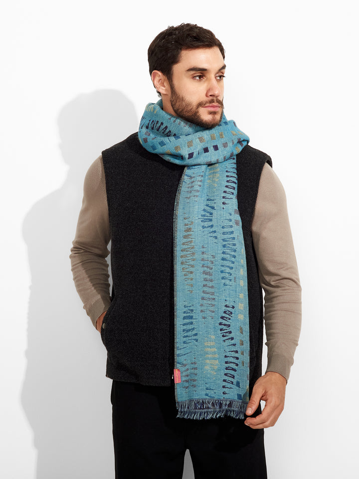 Zane Shawl Baby Alpaca Color Blue