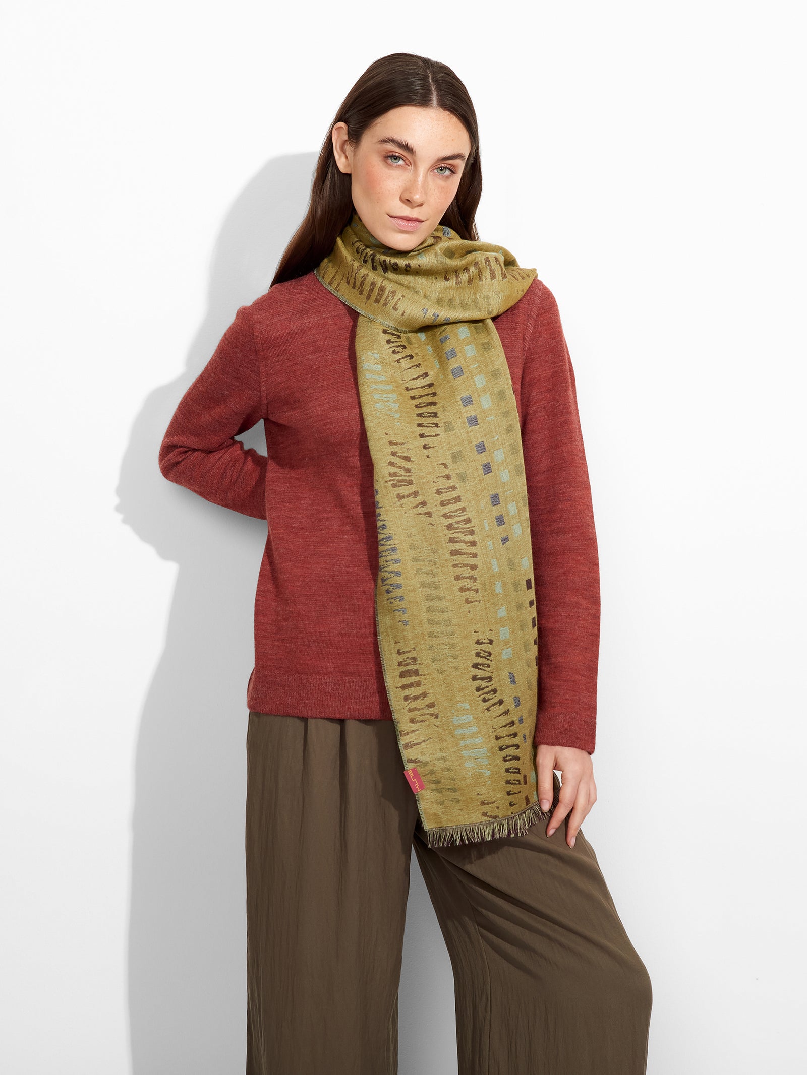 Zane Shawl Baby Alpaca Color Green