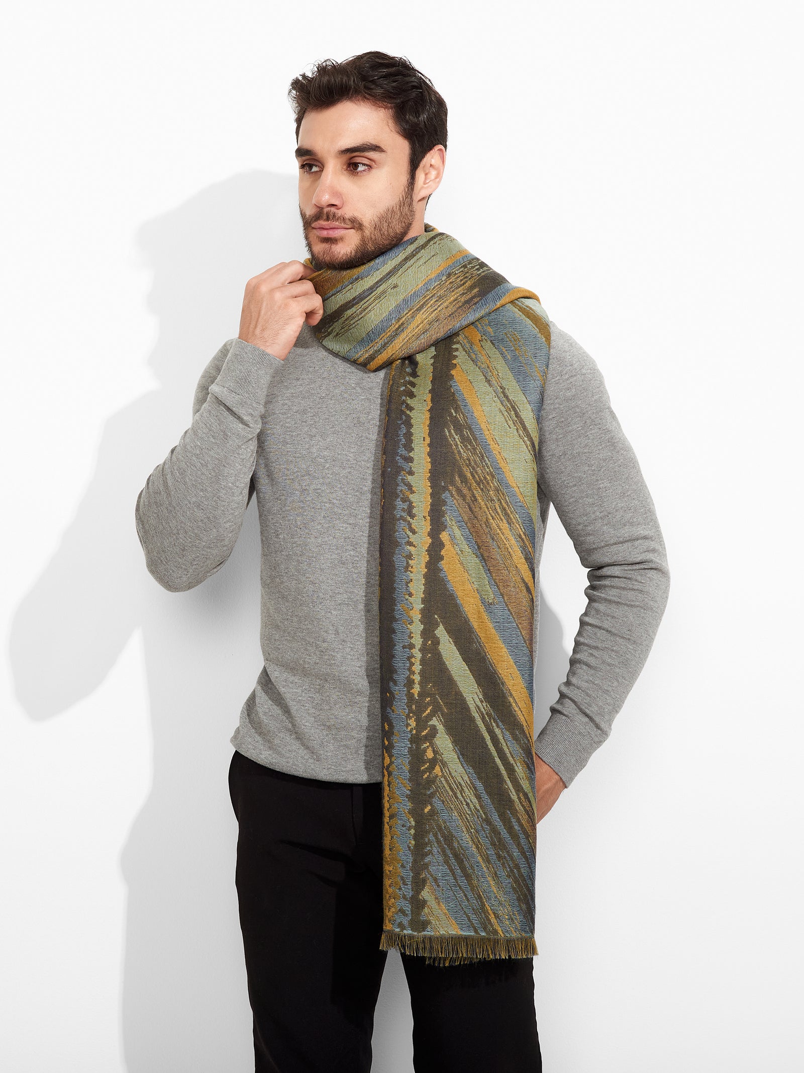 Pañuelo Zidny de alpaca bebé, color amarillo