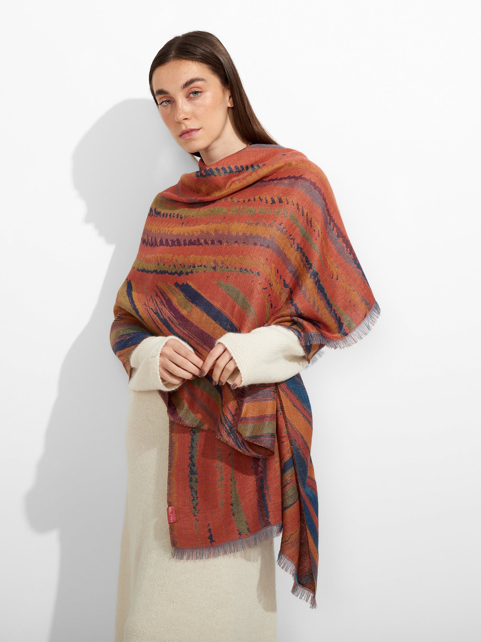 Pañuelo Zidny de Alpaca Baby Color Naranja