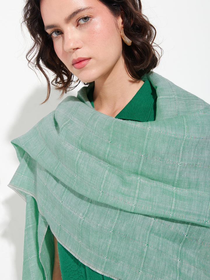 Zoda Shawl Baby Alpaca Color Green