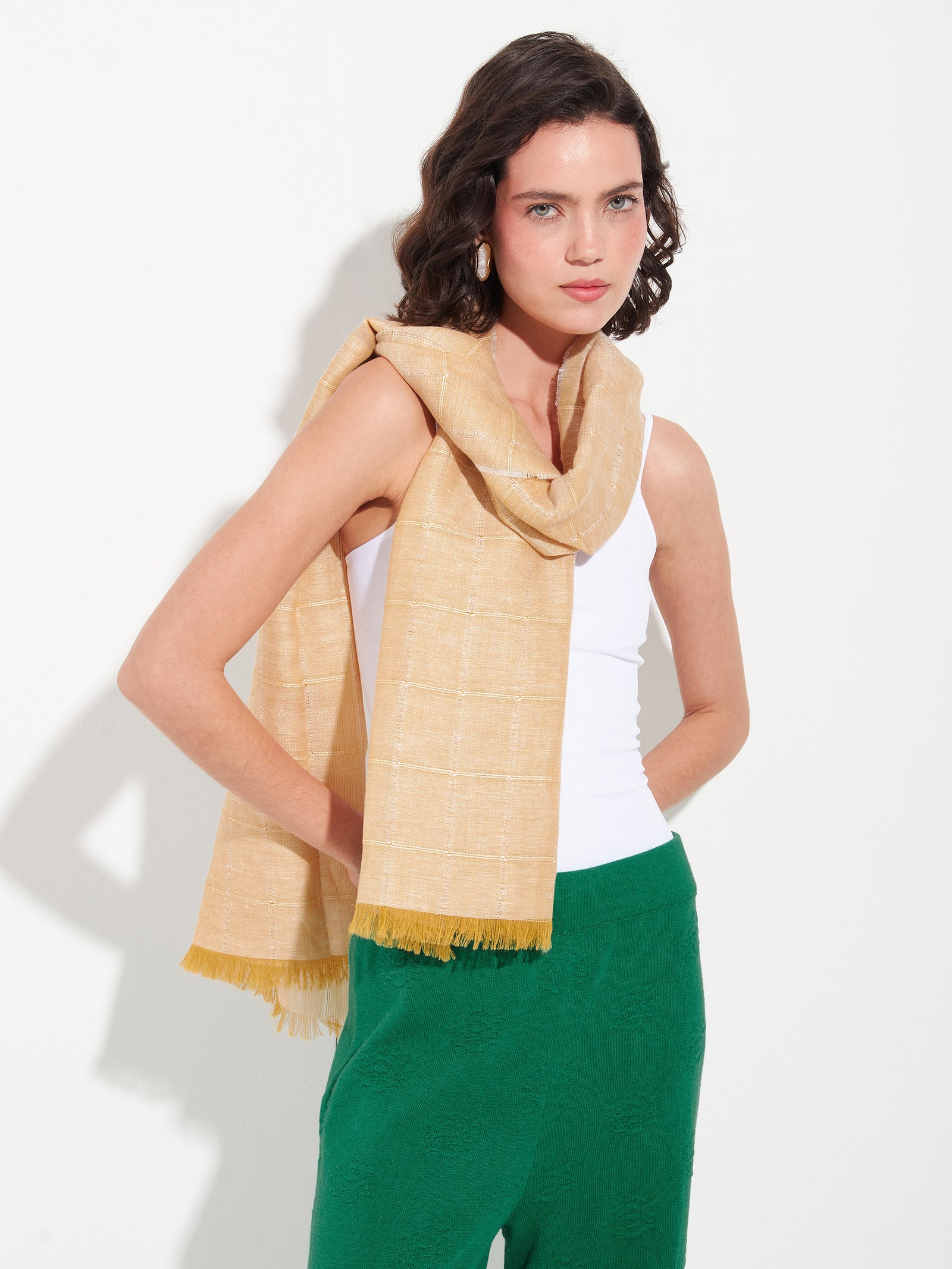 Zoda Shawl Baby Alpaca Color Yellow