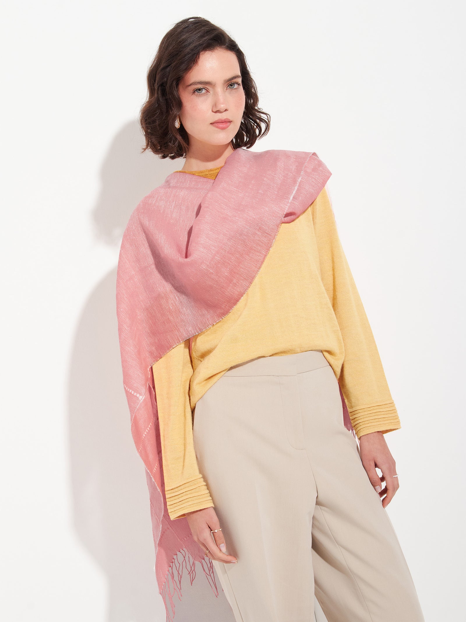 Chal Zabila Color Lino Rosa