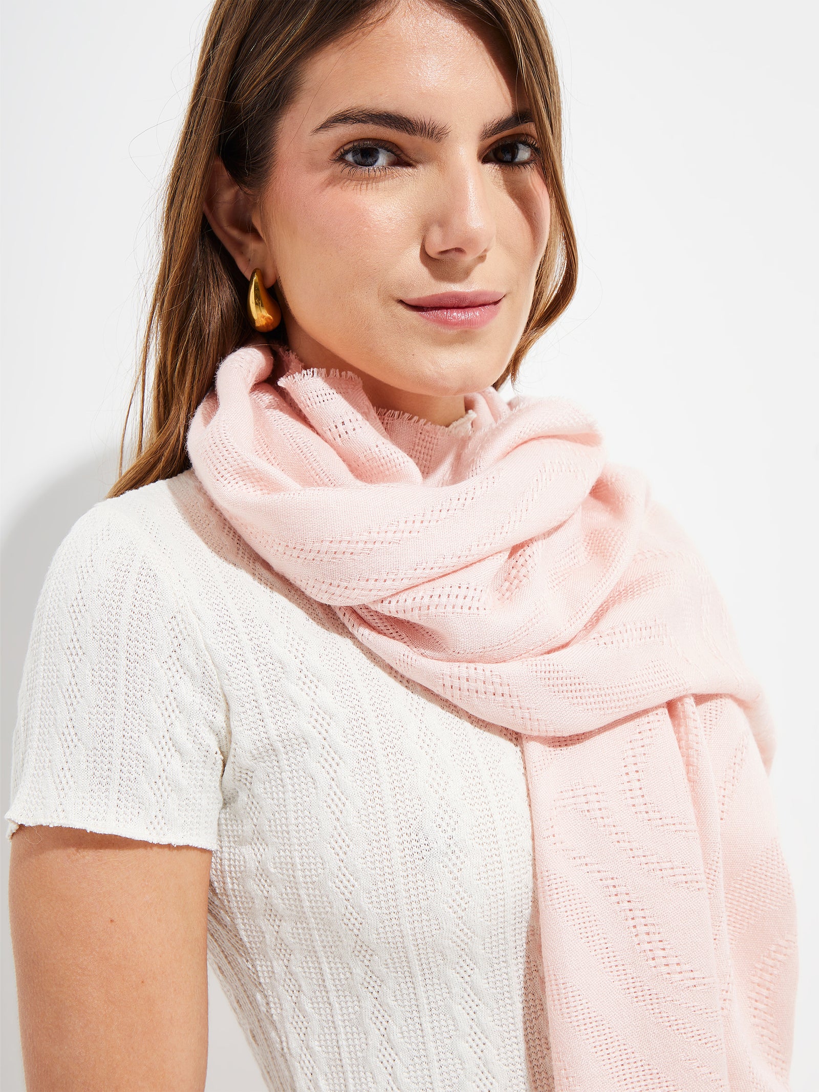 Pañuelo Yxtapa Baby Alpaca Color Rosa