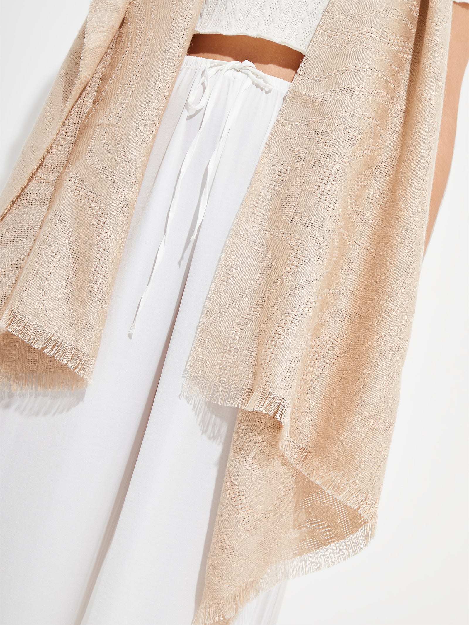 Pañoleta Yxtapa de Baby Alpaca Color Beige
