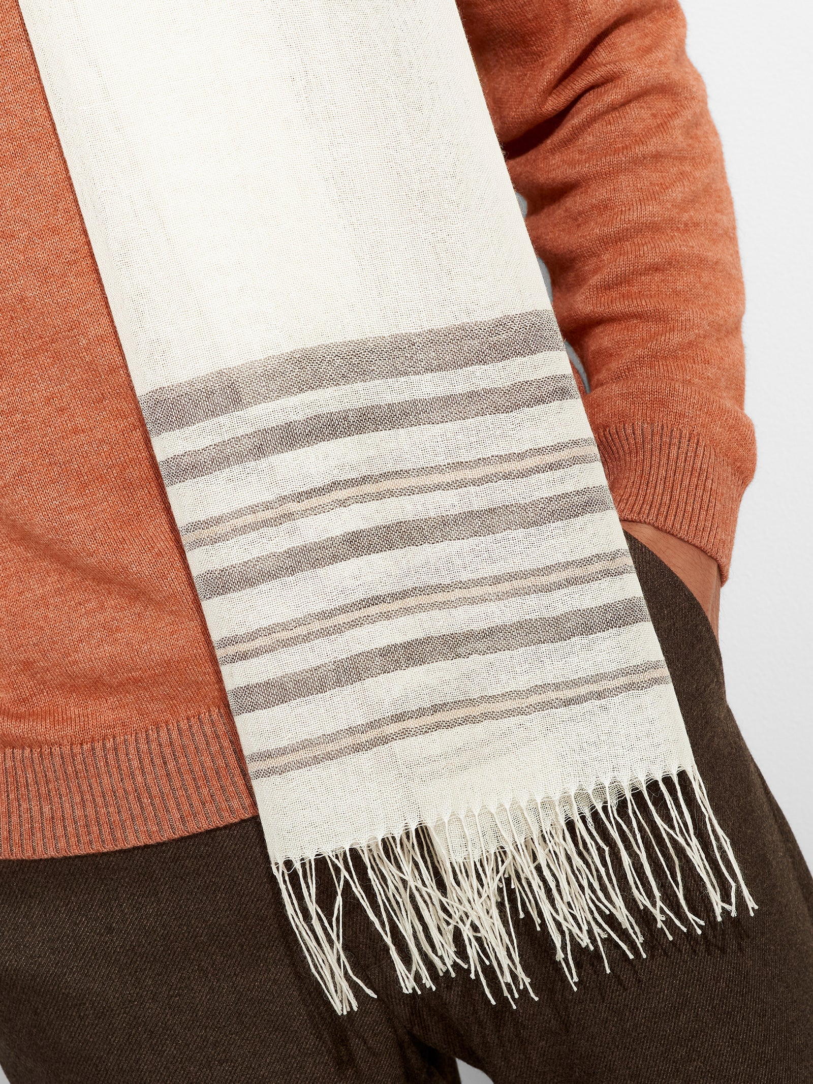 Chal Mao de Baby Alpaca Color Crudo