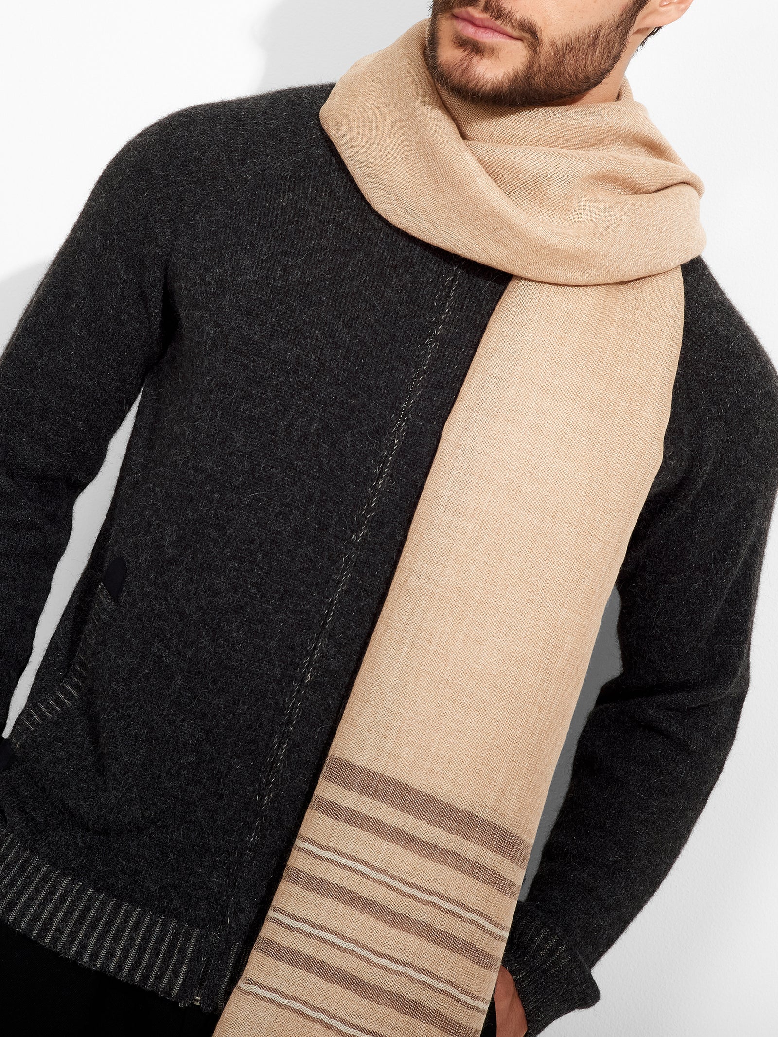 Mao Shawl Baby Alpaca Color Beige