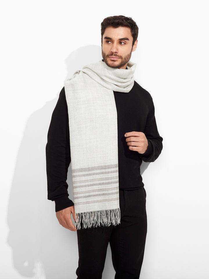 Mao Shawl Baby Alpaca Color Grey