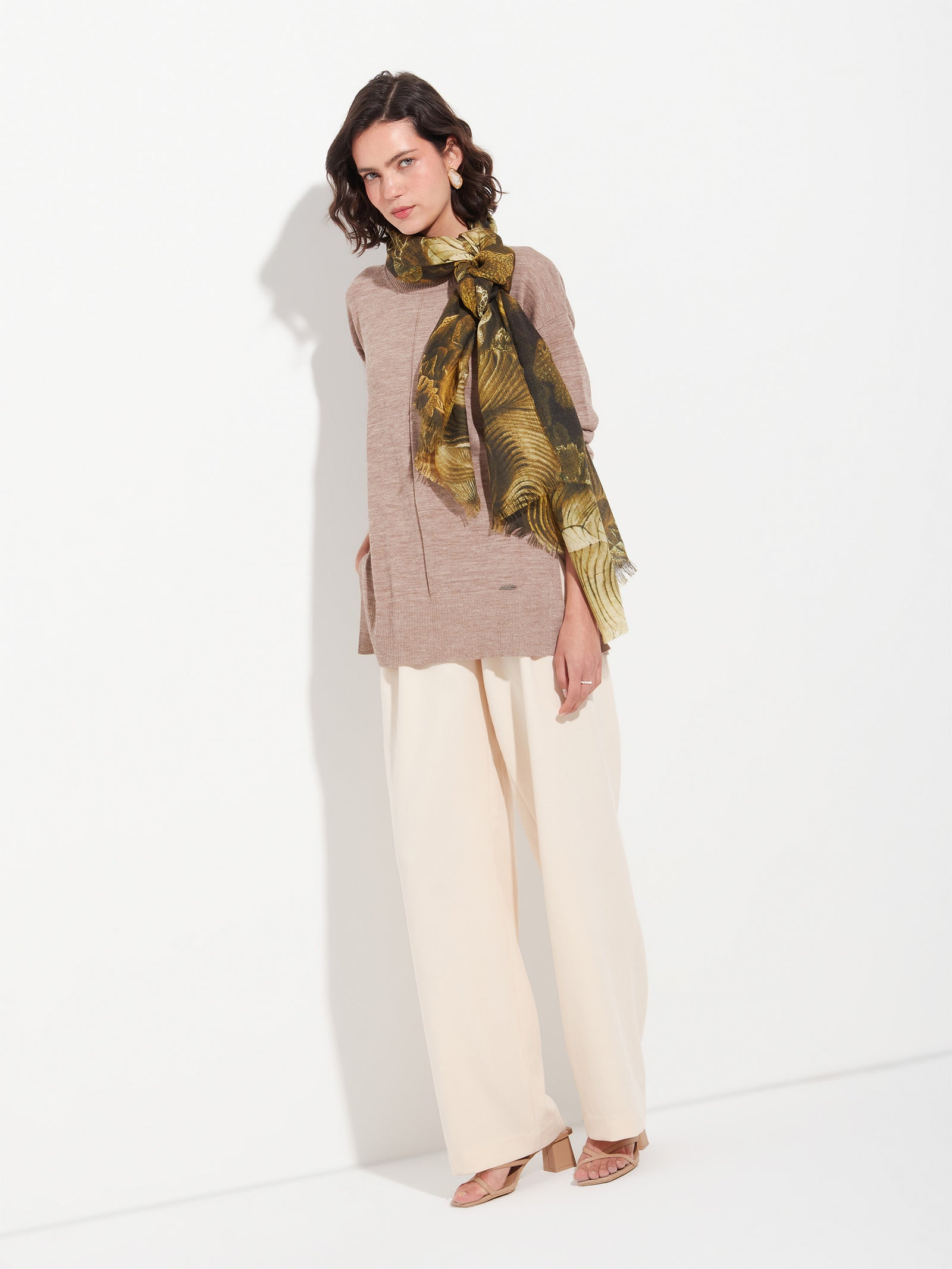 Zanone Chal de Baby Alpaca Color Amarillo