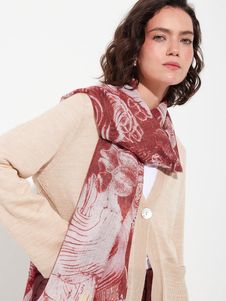 Zanone Shawl Baby Alpaca Color Red