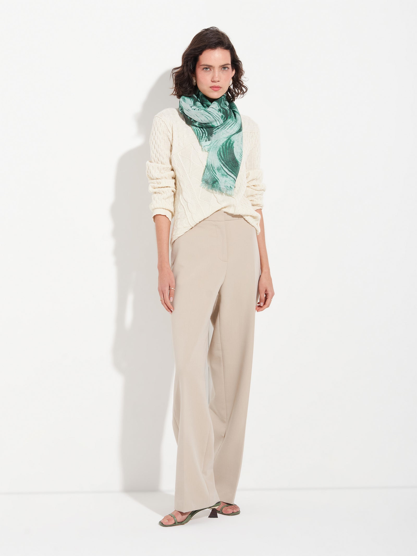 Zanone Chal de Baby Alpaca Color Verde