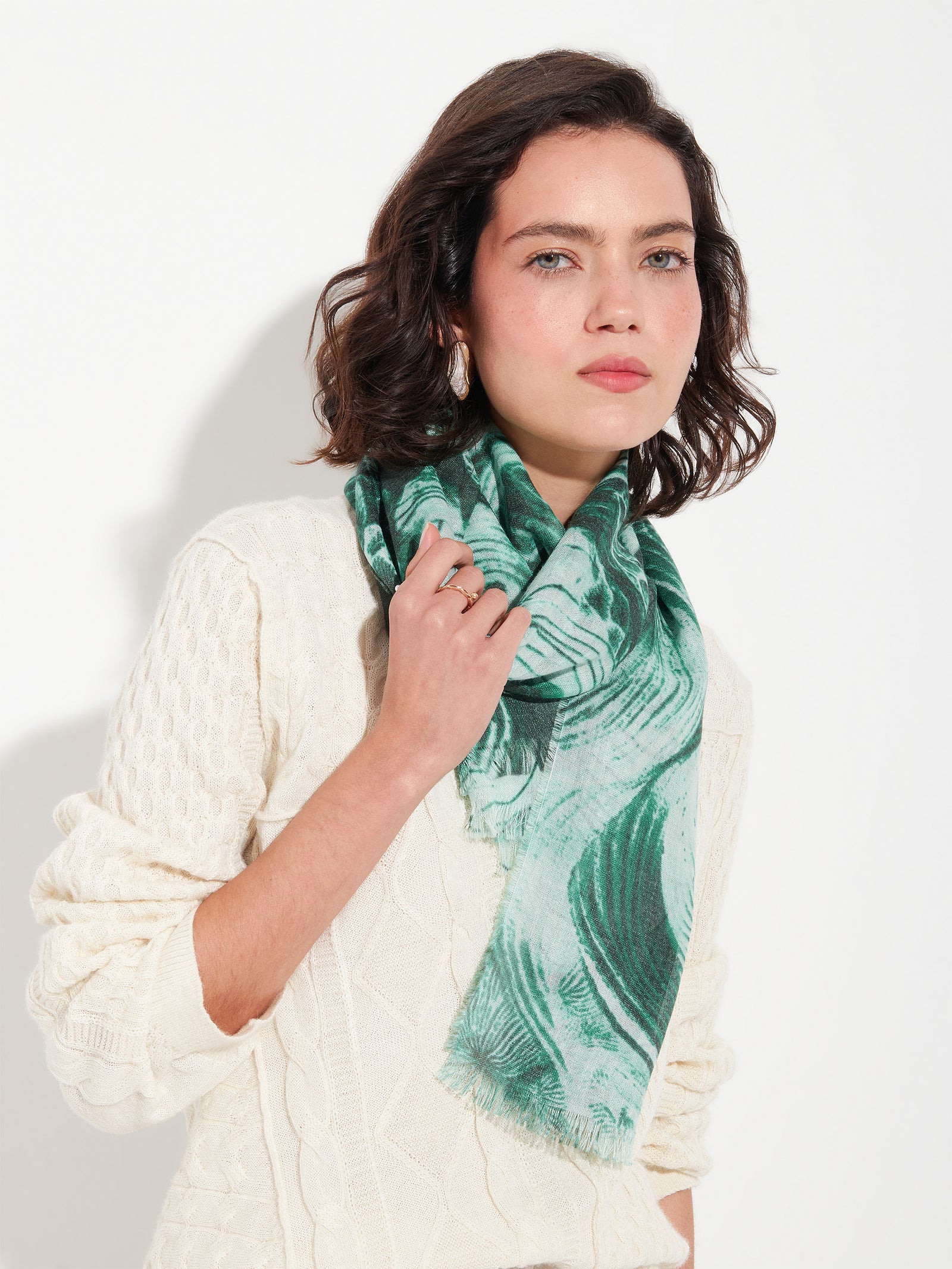 Zanone Chal de Baby Alpaca Color Verde