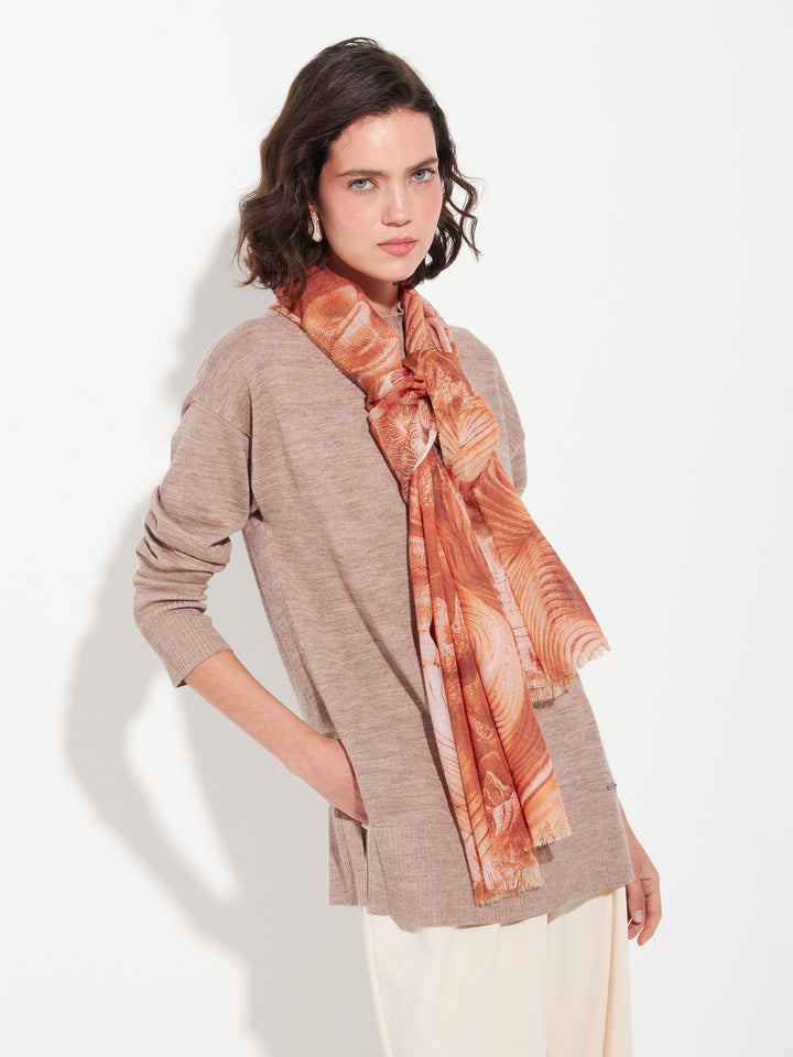 Zanone Shawl Baby Alpaca Color Orange