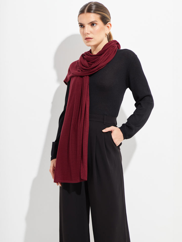 ESTOLA BOUVERET DE VICUÑA COLOR BURDEO