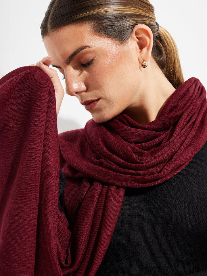 ESTOLA BOUVERET DE VICUÑA COLOR BURDEO