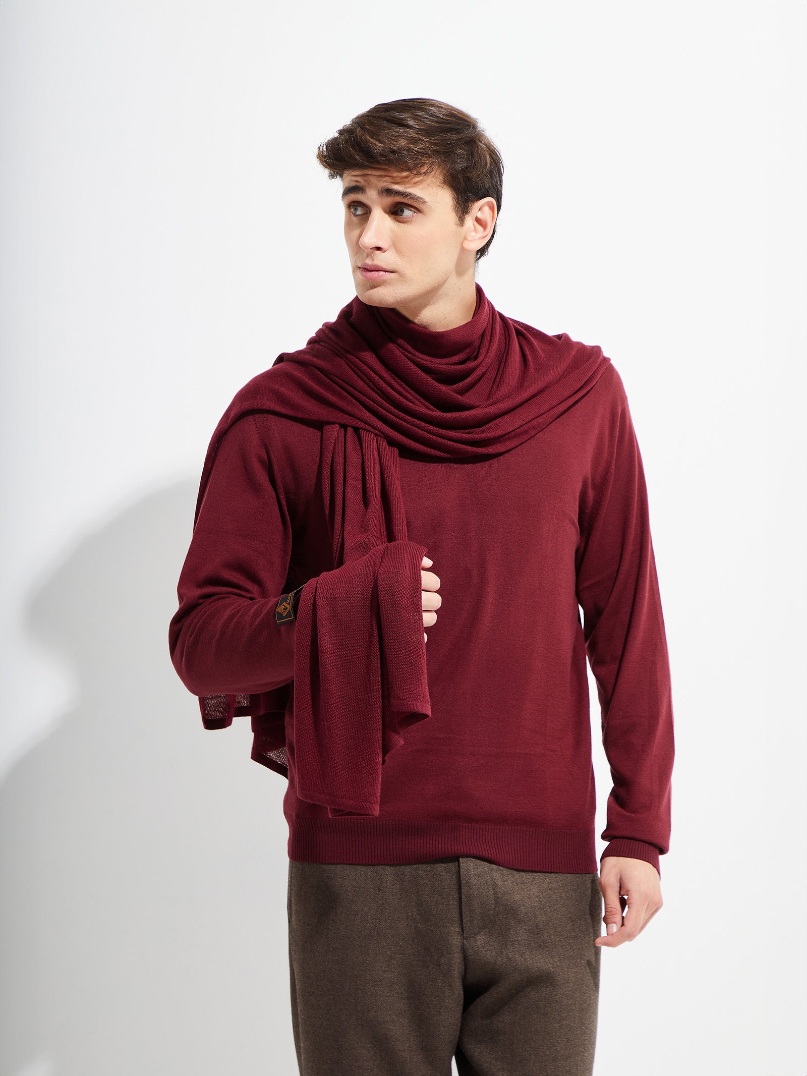 Bouveret Shawl Vikuna Color Burdeo