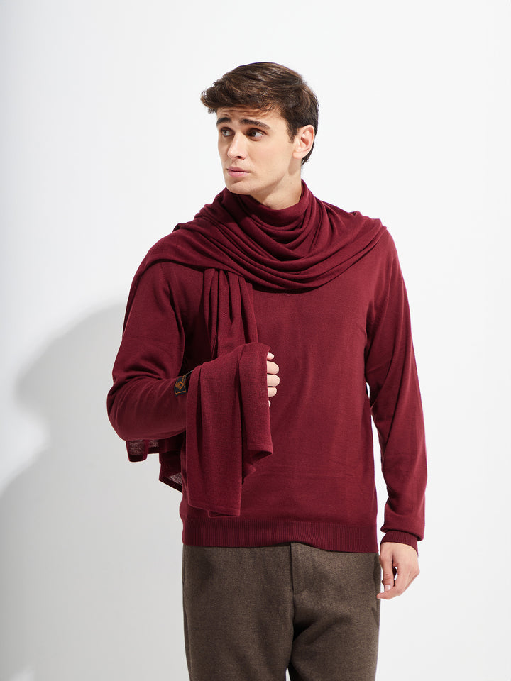 ESTOLA BOUVERET DE VICUÑA COLOR BURDEO