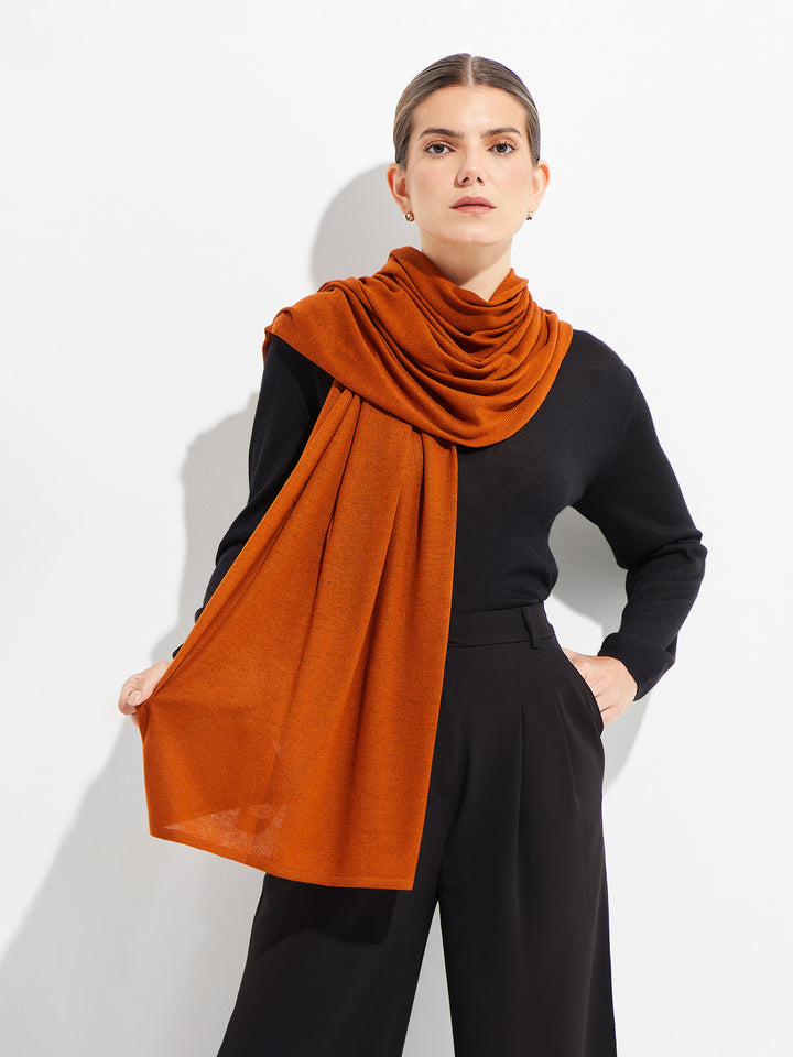 ESTOLA BOUVERET DE VICUÑA COLOR NARANJA
